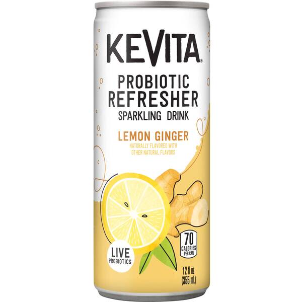 KeVita Probiotic Refresher Sparkling Lemon Ginger Image Of KeVita Probiotic Refresher Sparkling Lemon Ginger SKU: 322700