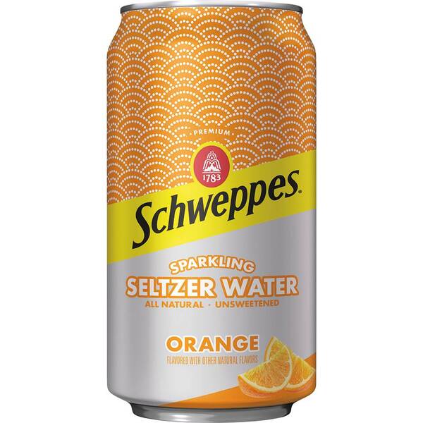 Schweppes Orange Sparkling Seltzer Water (2/12 Packs) Image Of Schweppes Orange Sparkling Seltzer Water (2/12 Packs) SKU: 137649