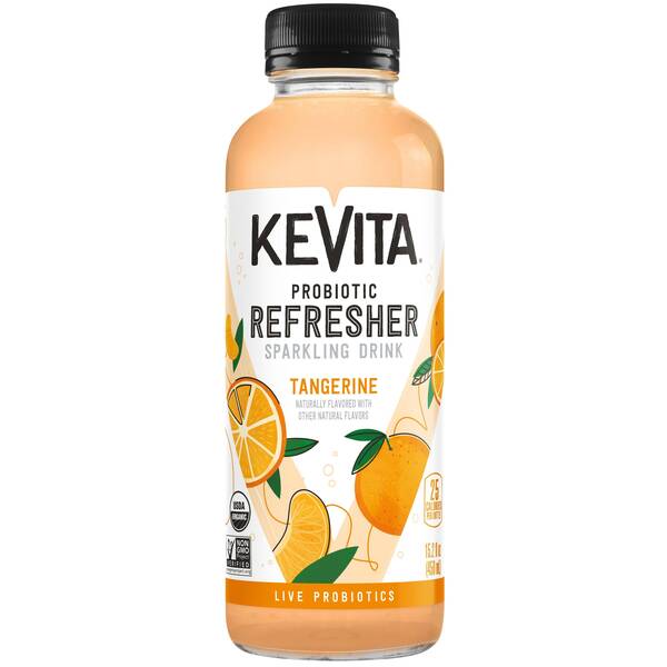 KeVita Sparkling Probiotic Tangerine Image Of KeVita Sparkling Probiotic Tangerine SKU: 167579