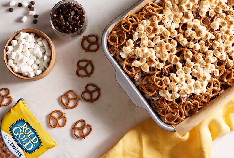 S'mores Treats with ROLD GOLD® Pretzels Image Of S'mores Treats with ROLD GOLD® Pretzels SKU: